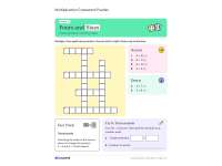 Multiplication Crosswords – Themed Vocabulary Sets preview 2