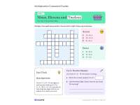 Multiplication Crosswords – Themed Vocabulary Sets preview 4
