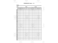 Multiplication Facts Challenge 1–12 | 320 Problems on One Page preview 2