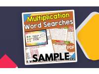 Multiplication Word Search: 1 Page Sample (PDF) preview