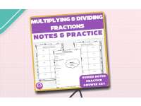 Multiplying and Dividing Fractions Guided Notes with Practice & Answer preview