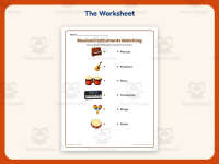 Musical Instrument Matching Worksheet – Kindergarten Specials Practice preview 2