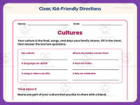 My Culture Worksheet – 3rd Grade Community Practice preview 4