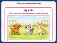My Pets Reading Comprehension Test Collection – K-1st Grade Practice preview 4