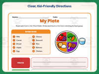 My Plate Sorting Worksheet – 1st Grade Health and Nutrition Practice preview 4