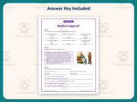 Myths Legends Worksheet – 4th Grade Genres & Story Elements Practice preview 3