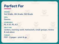 Myths Legends Worksheet – 4th Grade Genres & Story Elements Practice preview 6