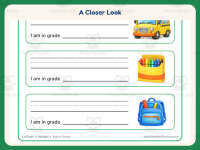 Name Plates Worksheet – 1st Grade Back to School Practice preview 3
