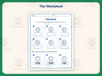Nearest Hour Clock Worksheet – 1st Grade Telling Time Practice preview 2