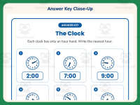 Nearest Hour Clock Worksheet – 1st Grade Telling Time Practice preview 7
