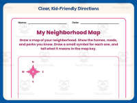 Neighborhood Map Worksheet – 2nd Grade Geography & Maps Practice preview 4