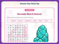 Nevada Word Search Worksheet – 3rd Grade States Practice + Answer Key preview 7