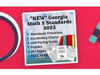 NEW! Georgia 5th Grade Math Standards 2023 Posters,Checklists,&Vocab preview