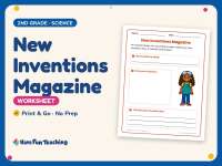 New Inventions Magazine Worksheet – 2nd Grade Inventors Practice preview