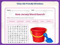 New Jersey Word Search Worksheet – 3rd Grade States Practice preview 4