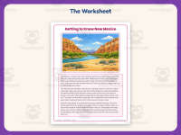 New Mexico Worksheet – 3rd Grade States Practice + Answer Key preview 2