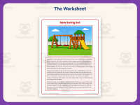 New Swing Set Reading Comprehension Worksheet – 3rd Grade Practice preview 2