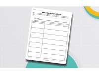 New Vocabulary Words Worksheet preview