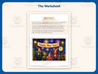 New Years Reading Comprehension Worksheet – 2nd Grade Practice preview 2