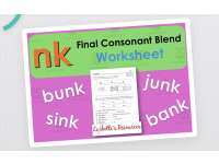 NK: Final Consonant Blend Worksheet preview