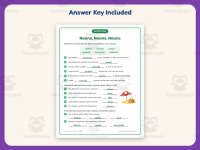 Nouns Fill in the Blanks Worksheet – 3rd Grade Grammar Practice preview 3