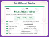 Nouns Fill in the Blanks Worksheet – 3rd Grade Grammar Practice preview 4