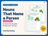 Nouns That Name a Person Worksheet – 2nd Grade Grammar Practice preview