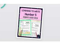 Number Formation Practice Worksheets - Learning to Write Number 5 preview