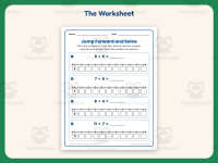 Number Line Jump Forward and Solve Worksheet – 1st Grade Addition preview 2