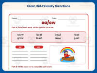 OA OW Worksheet – 2nd Grade Digraphs & Vowels Practice + Answer Key preview 4