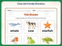 Ocean Animal Habitat Worksheet – 1st Grade Animals & Oceans Practice preview 4