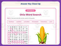 Ohio Word Search Worksheet – 3rd Grade States Practice + Answer Key preview 7