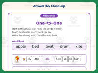 One to One Reading Words Worksheet – 1st Grade Fluency Practice preview 7