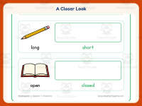 Opposites Drawings Worksheet – Kindergarten Antonyms Practice preview 3