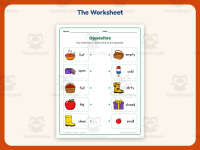 Opposites Matching Worksheet – Kindergarten Grammar Practice preview 2