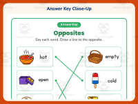 Opposites Matching Worksheet – Kindergarten Grammar Practice preview 7