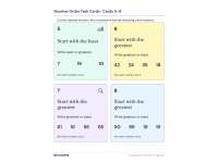 Ordering Numbers Least To Greatest Task Cards preview 3