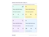 Ordering Numbers Least To Greatest Task Cards preview 2