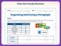 Organizing Data Using a Pictograph Worksheet – 3rd Grade Graphing preview 4