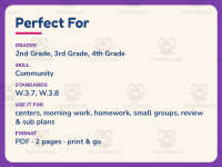 Other Cultures Worksheet – 3rd Grade Community & People Practice preview 6