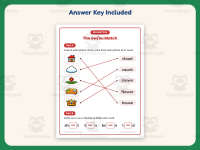 OU OW Matching Game Worksheet – 1st-4th Grade Digraphs & Vowels preview 3