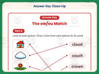 OU OW Matching Game Worksheet – 1st-4th Grade Digraphs & Vowels preview 7
