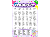 Pajama Party Word Search Puzzle – Fun Sleepover Activity for All Ages preview