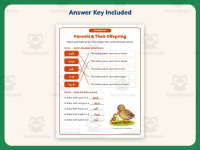 Parents Offspring Worksheet – 1st Grade Animals Practice + Answer Key preview 3
