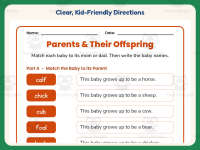 Parents Offspring Worksheet – 1st Grade Animals Practice + Answer Key preview 4