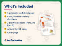 Parents Offspring Worksheet – 1st Grade Animals Practice + Answer Key preview 5