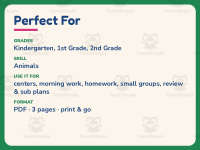 Parents Offspring Worksheet – 1st Grade Animals Practice + Answer Key preview 6