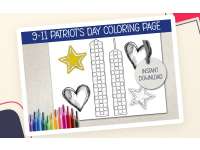 PATRIOT DAY COLORING SHEET, 9-11 CRAFTS FOR KIDS, SEPTEMBER 11TH ART preview