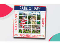 Patriot day September 11 collaborative poster, 9.11 coloring Craft art preview