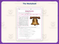 Patriotic Word Search Worksheet – 3rd Grade America & Government preview 2